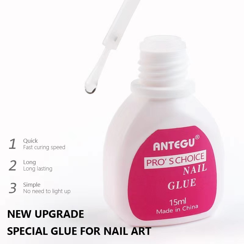 Wholesale presson false nails pressure glue soft gel nail extension tips liquid gule bulk for acrylic short nails