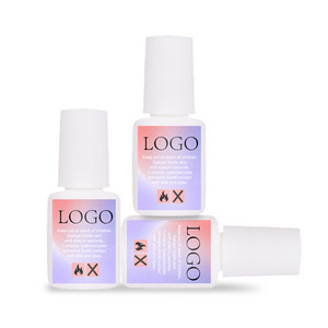 Professional High Quality Clear Pink Nail Glue 2g 7g 10g 15g  Custom Logo Liquid texture Press On Glue for Nail Art Tip