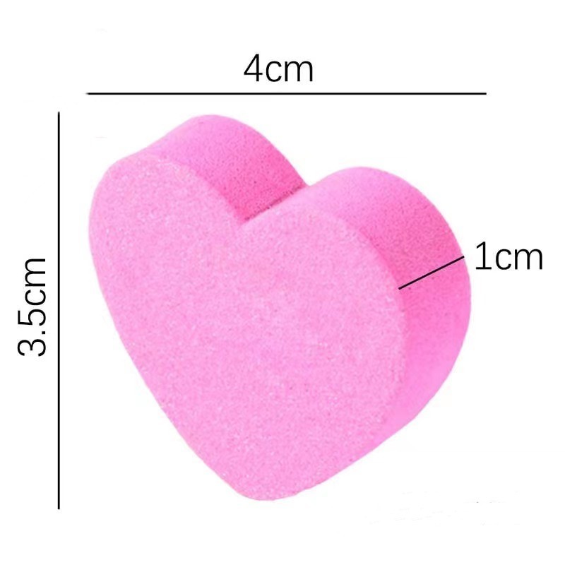 2023 Hot Selling Beauty Nail File Mini  Heart sponge buffer Professional Disposable Heart Shape cute File For Nail