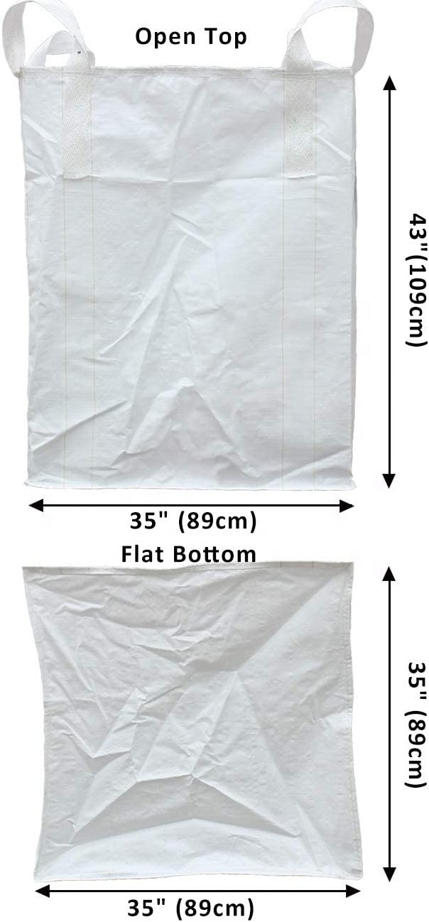 Square and rectangle 1000kg 500kg fibc bulk bag polypropylene 1 ton jumbo big bag for Packaging Storage