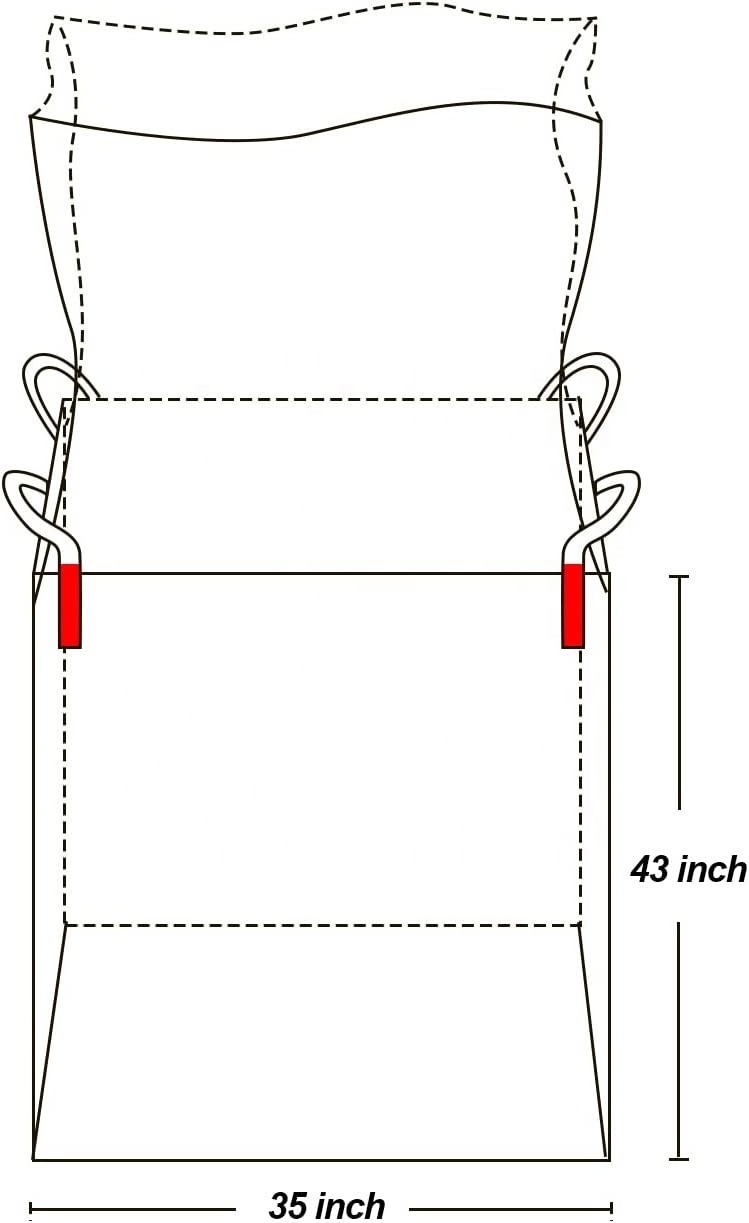 Square and rectangle 1000kg 500kg fibc bulk bag polypropylene 1 ton jumbo big bag for Packaging Storage