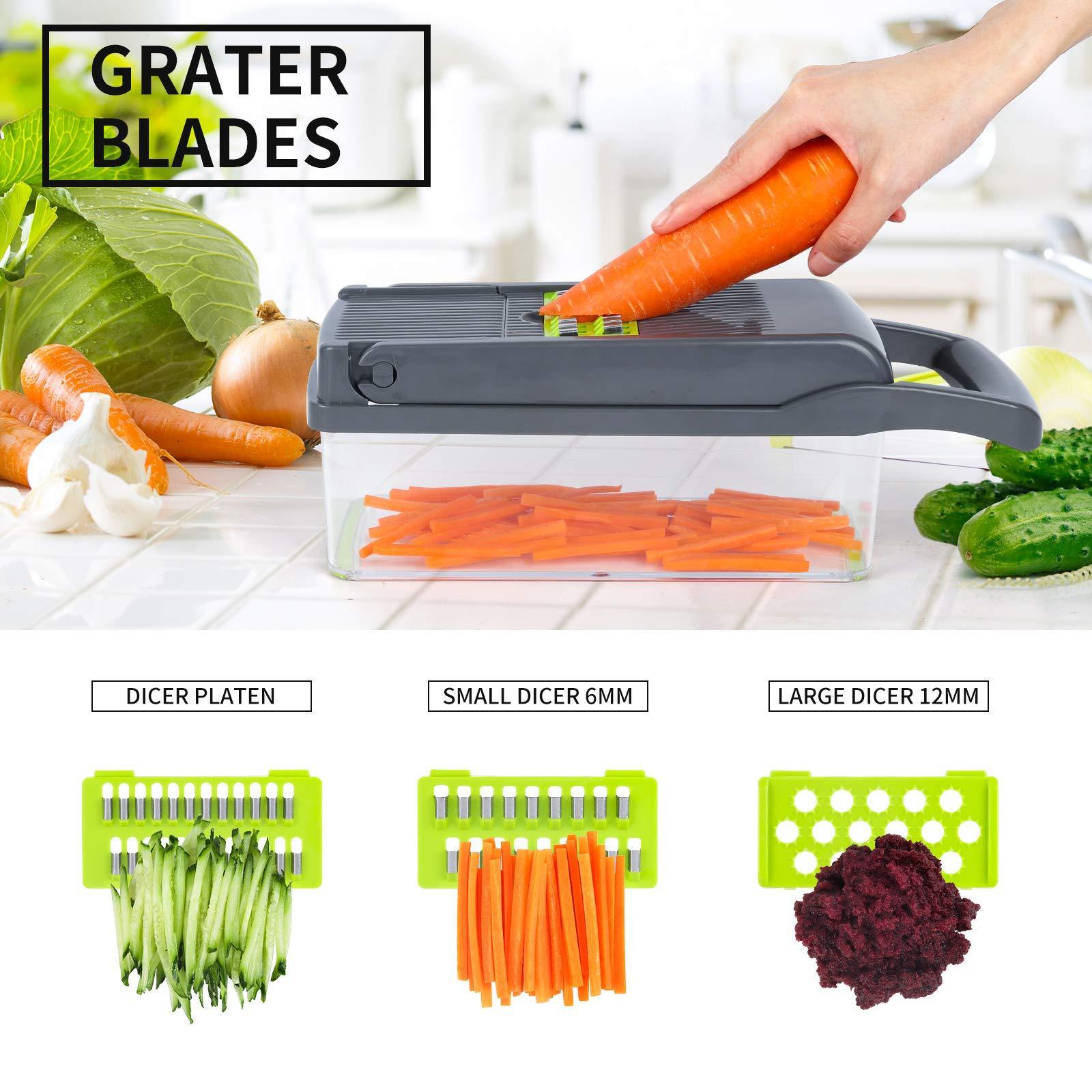 Top Seller Kitchen Accessories 12 in 1 Food Cutter Veggie Onion Chopper Mandoline Slicer Multifunctional Vegetable Cutter