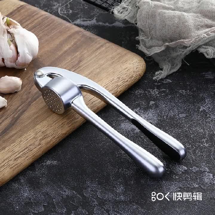 New design kitchen gadgets accessories knoblauchpresse garlic crusher mincer rocker stainless steel manual ginger garlic press