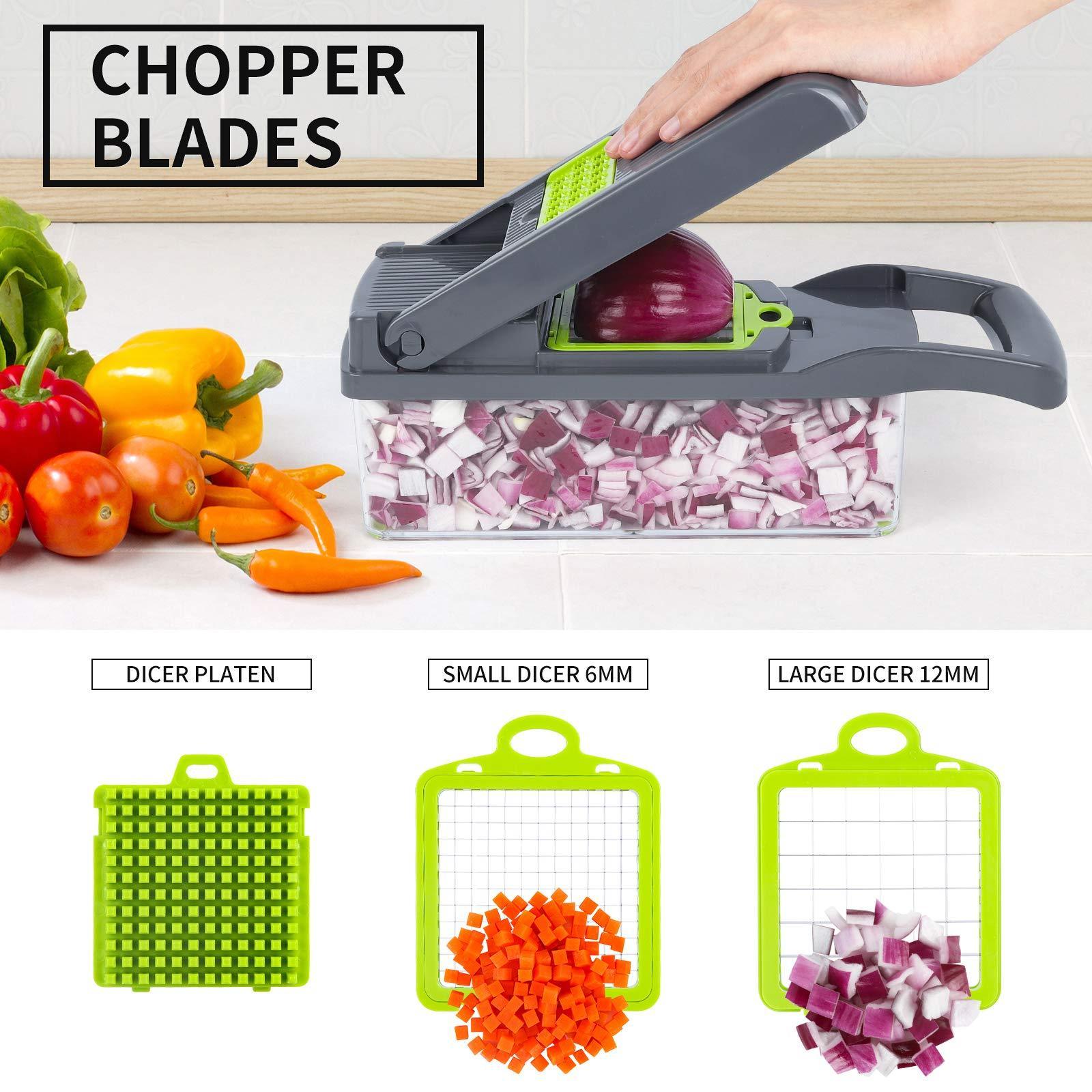 Top Seller Kitchen Accessories 12 in 1 Food Cutter Veggie Onion Chopper Mandoline Slicer Multifunctional Vegetable Cutter