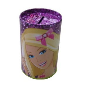 Girl's tin money saving box