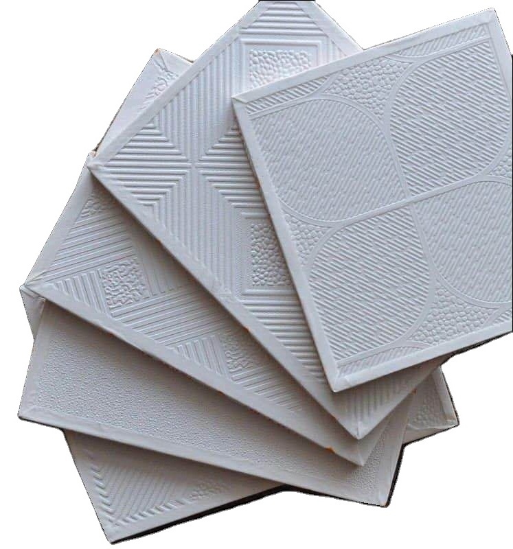 decorative materials pvc ceiling board gypsum tiles suspended roof ceiling sheet with popular designs and factory price