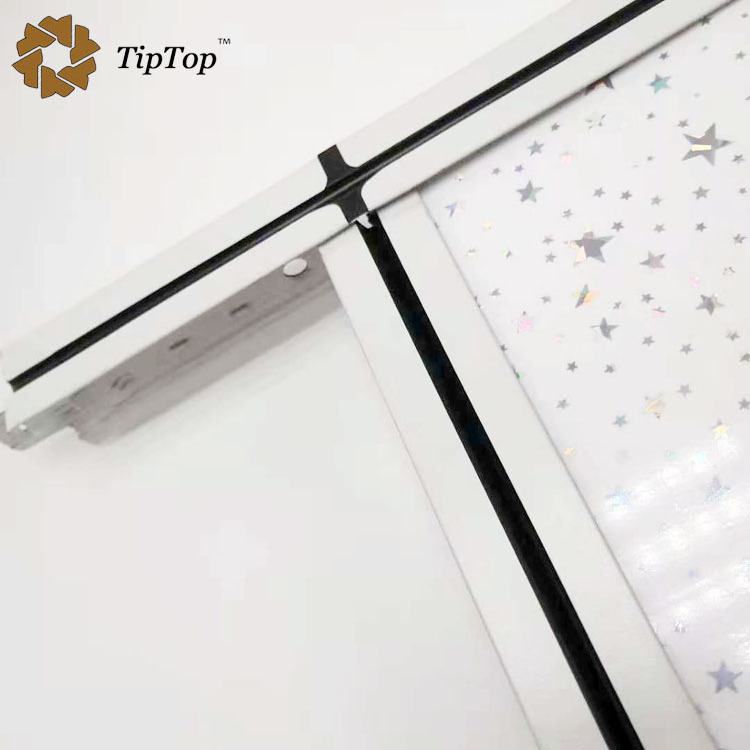 32/38 H New Material  Suspended Ceiling Component White and Black Line Flat Ceiling T-Bar Wall Angel for Ceiling Decoration