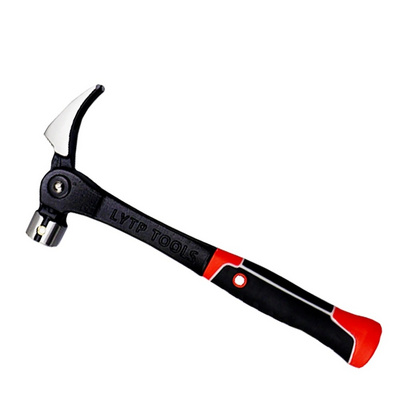 New deformable multifunctional solid 45# carbon steel one-piece forged fiber handle one-piece claw hammer