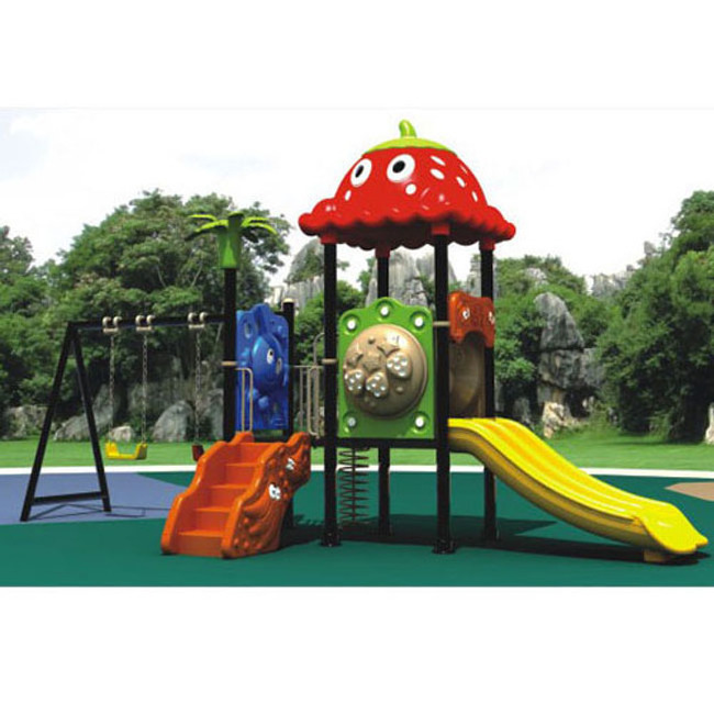 Primary school and kindergarten play games children plastic slide outdoor playground equipment