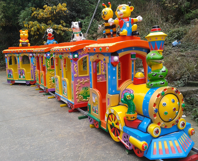 Hot sale classical outdoor tourist ride on mini track train electric with music