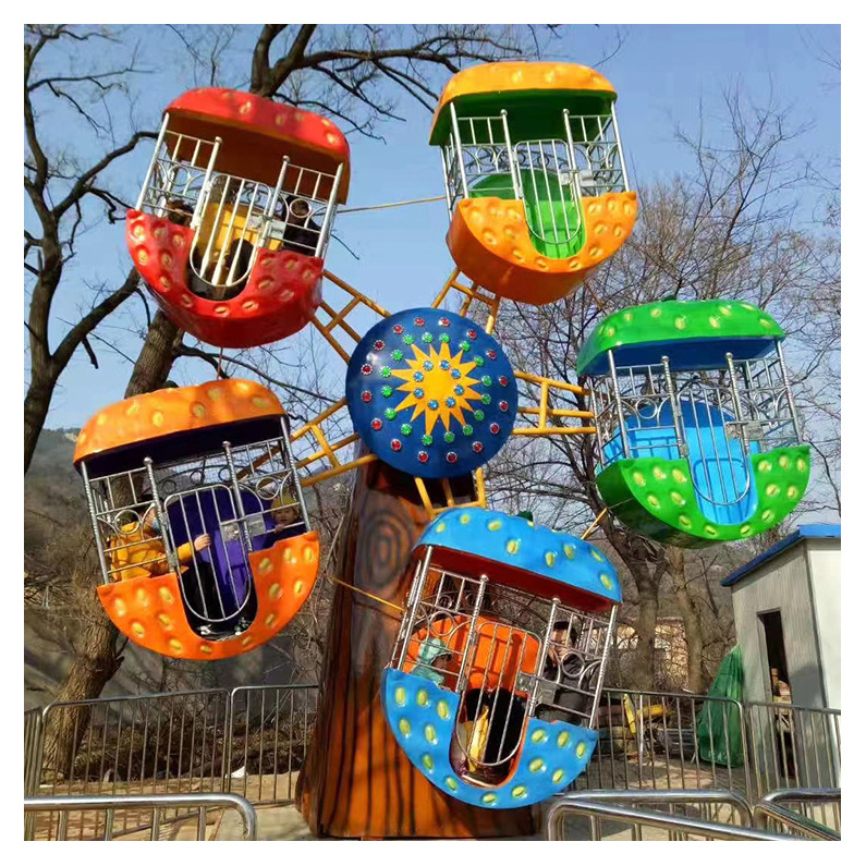 Cheap amusement park family rides 10 seats small kiddie ride mini ferris wheel