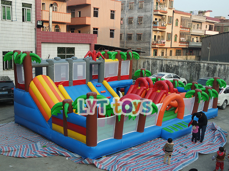 Kids paradise inflatable fun city playground inflatable games big bounce houses for sale