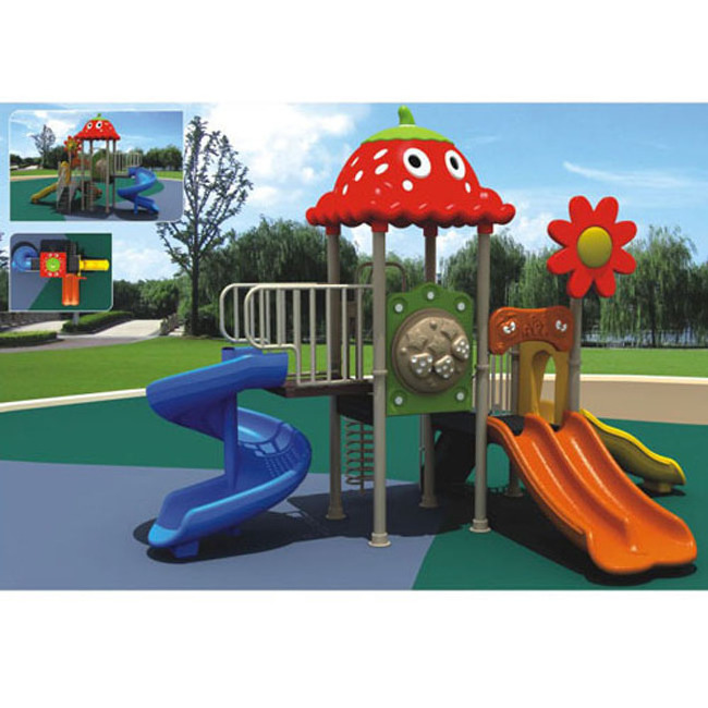 Primary school and kindergarten play games children plastic slide outdoor playground equipment