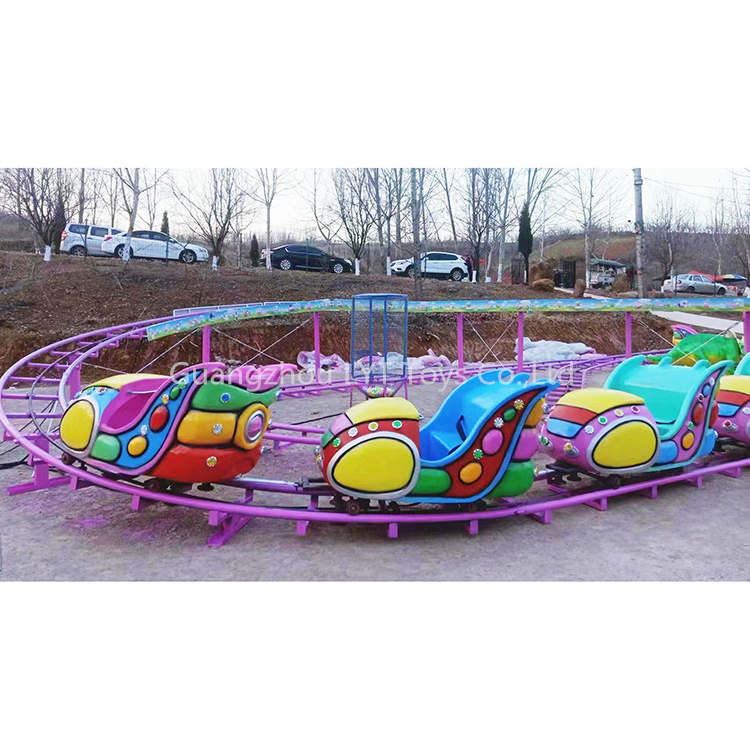 Popular Kiddie Roller Coaster Train Equipment Mini Shuttle Rides Roller Coaster Car For Sale