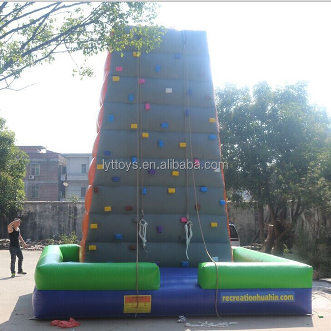 LYT cheap price sale sport game inflatable rock climbing wall for kids and adults