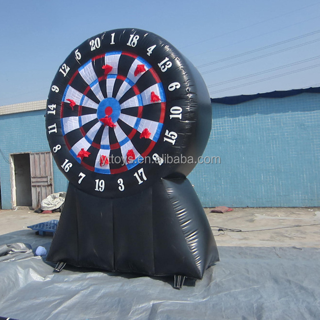 Outdoor sport games giant inflatable soccer dart board for kids