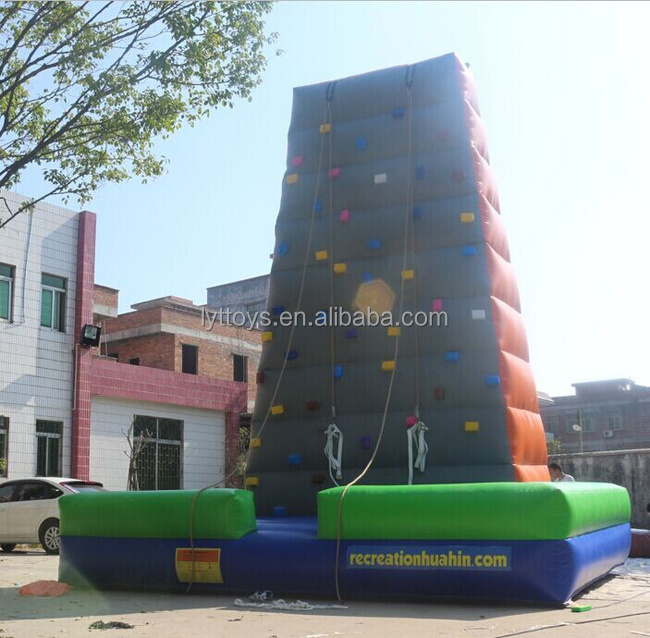 LYT cheap price sale sport game inflatable rock climbing wall for kids and adults