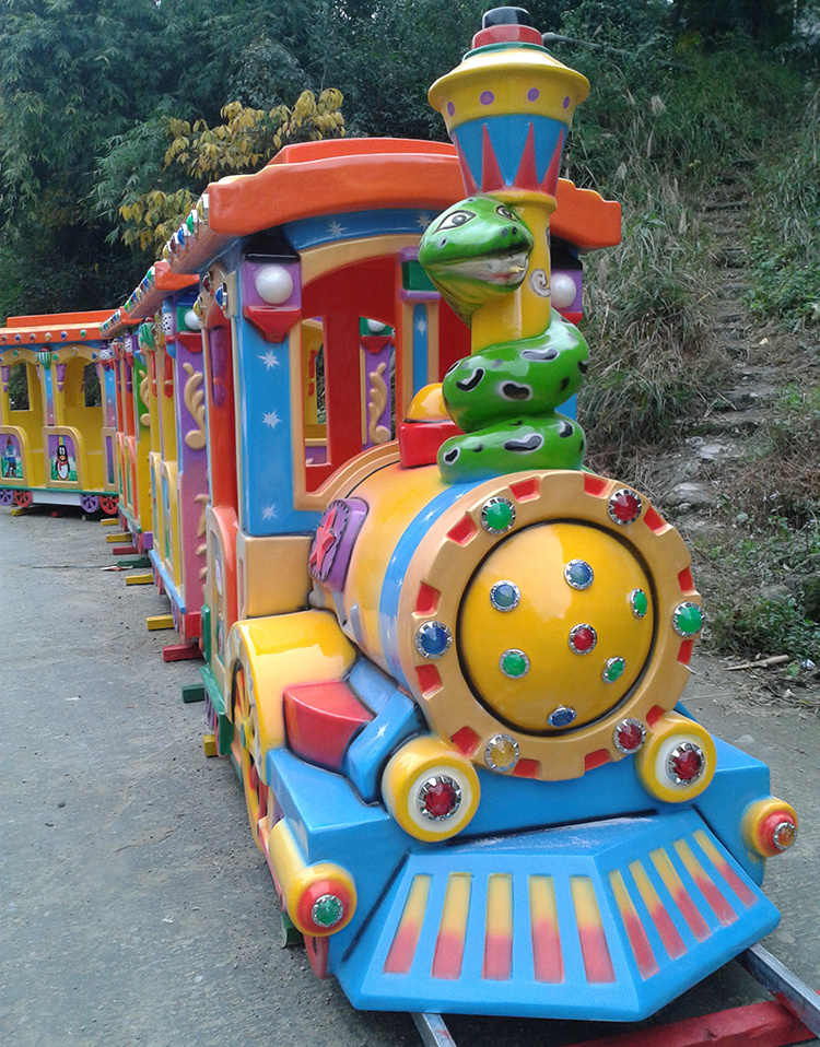 Hot sale classical outdoor tourist ride on mini track train electric with music