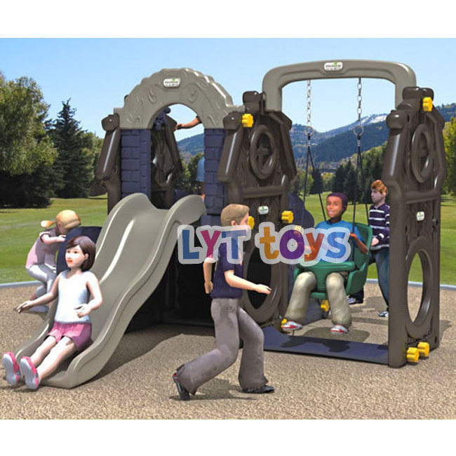 New arrival high quality indoor plastic slide swing set for kids