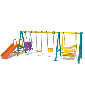 Best commercial outdoor theme park kids swing set garden metal swings for adults