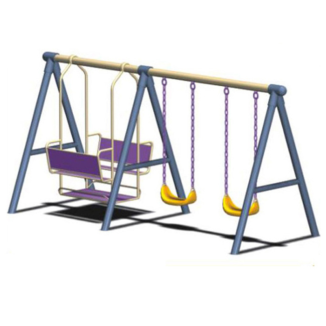 Best commercial outdoor theme park kids swing set garden metal swings for adults