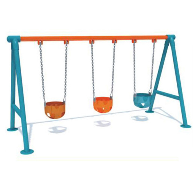 Best commercial outdoor theme park kids swing set garden metal swings for adults