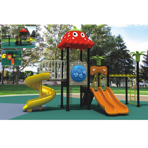 Primary school and kindergarten play games children plastic slide outdoor playground equipment