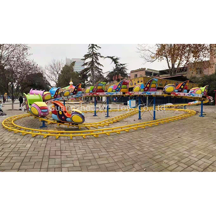 Popular Kiddie Roller Coaster Train Equipment Mini Shuttle Rides Roller Coaster Car For Sale