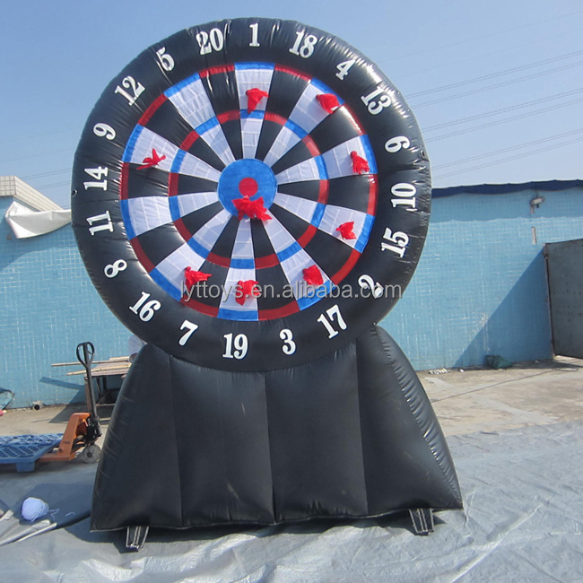 Outdoor sport games giant inflatable soccer dart board for kids