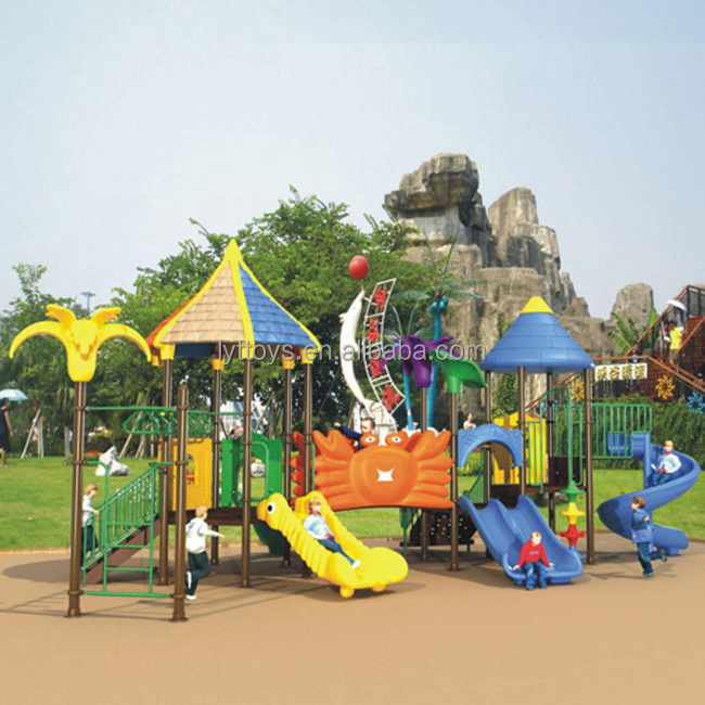 Widely used commercial large plastic swing sets playground outdoor kids