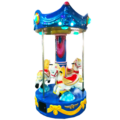 New kids rides amusement park small electric merry go round  fiberglass horse for carousel