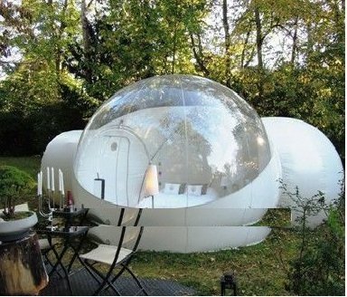 Inflatable transparent bubble tent camping tent with furniture for sale