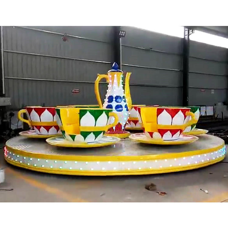 New arrival christmas electric carousel merry go round coffee cup rides for sale