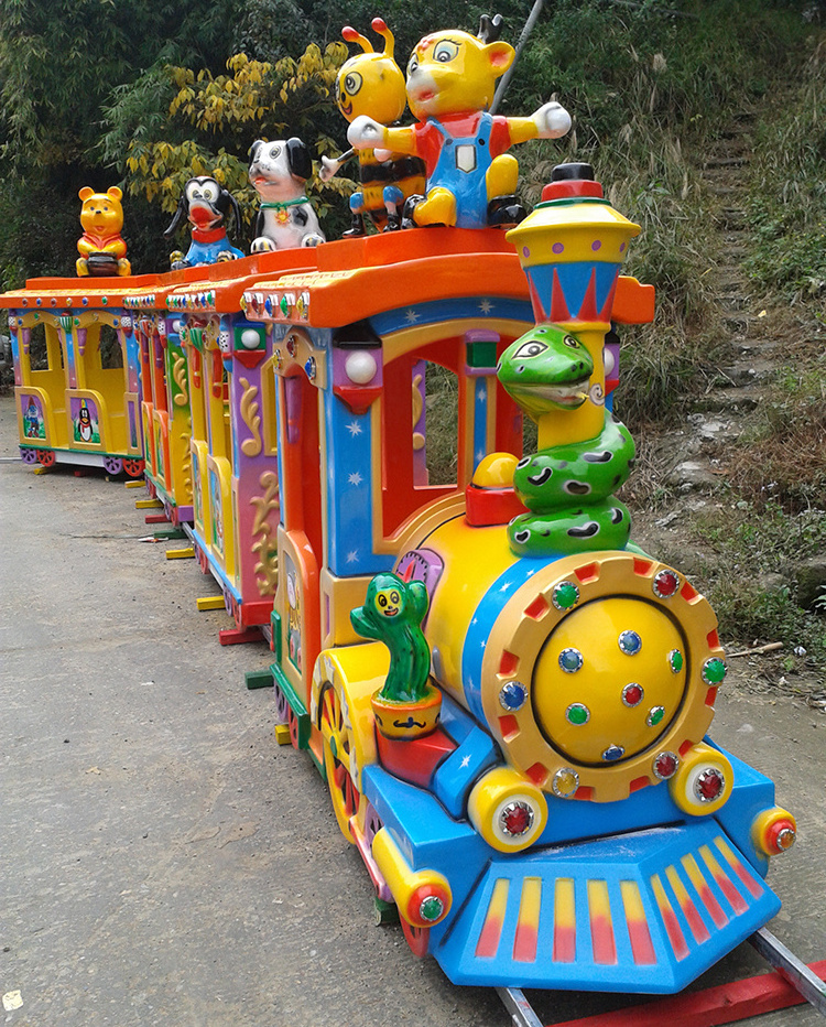 Hot sale classical outdoor tourist ride on mini track train electric with music