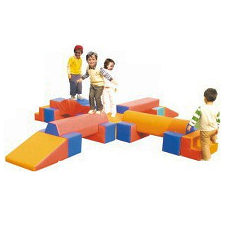 New portable soft play equipment white slide ball pool soft blocks play toys