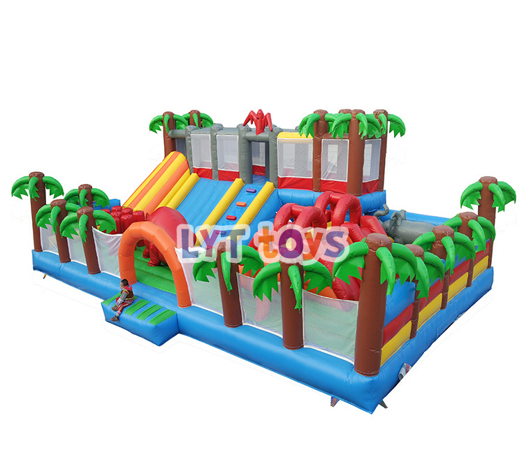 Kids paradise inflatable fun city playground inflatable games big bounce houses for sale