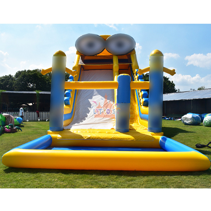 Rainbow Dry Snow Inflatable Rock Climbing Wall Slide Park Bounce House Inflatable Slide For In Ground Pool