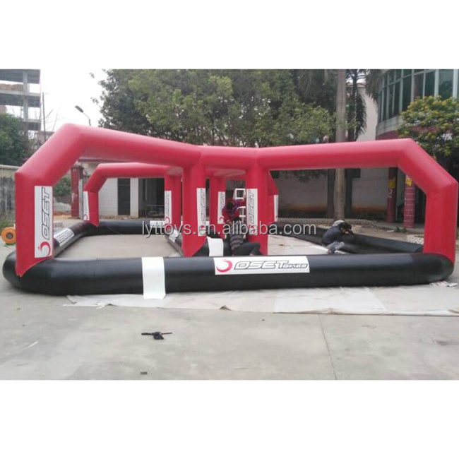 Customized inflatable zorb ball race go kart track for sale