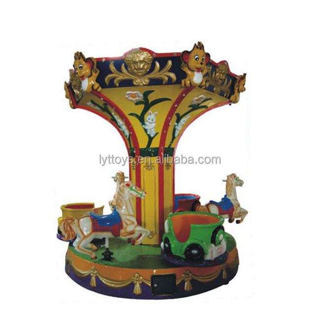 Manufacture amusement play games kids soft play carousel rides mini merry go round for sale