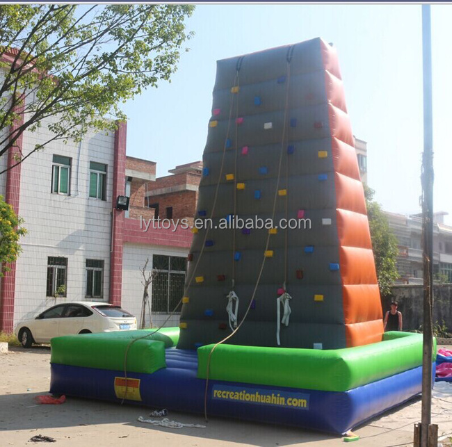 LYT cheap price sale sport game inflatable rock climbing wall for kids and adults