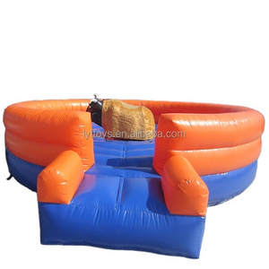 Amusement park sport game inflatable mechanical rodeo bull riding for sale