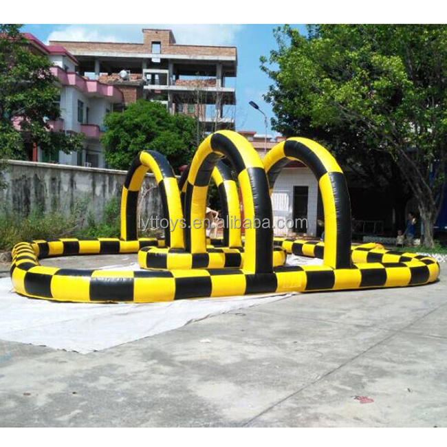 Customized inflatable zorb ball race go kart track for sale