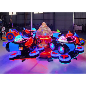 Spaceship Musical Carousel Ride Plastic Merry Go Round Coin Operated Kiddie Rides Carousel