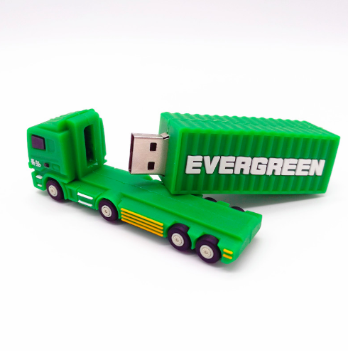 Personalized  Gift PVC 2D 3D Truck usb flash drive pen drive 4GB 8GB 16GB 32GB  Custom own Car USB Stick