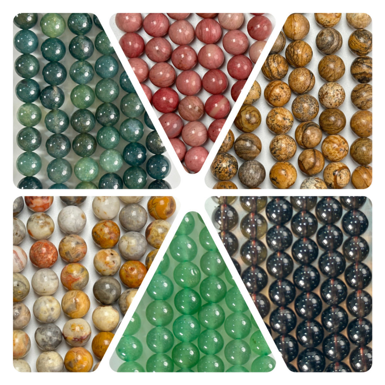 Factory Special offer Extra Discount Round Beads 4mm 6mm 8mm 10mm 12mm Loose Beads Moss Agate For Decoration at Home