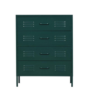 Home Decorative Furniture Living Room Entrance Cabinets Bedroom Bedside Drawer Chest 4-drawers Metal Side Cabinets with Stand