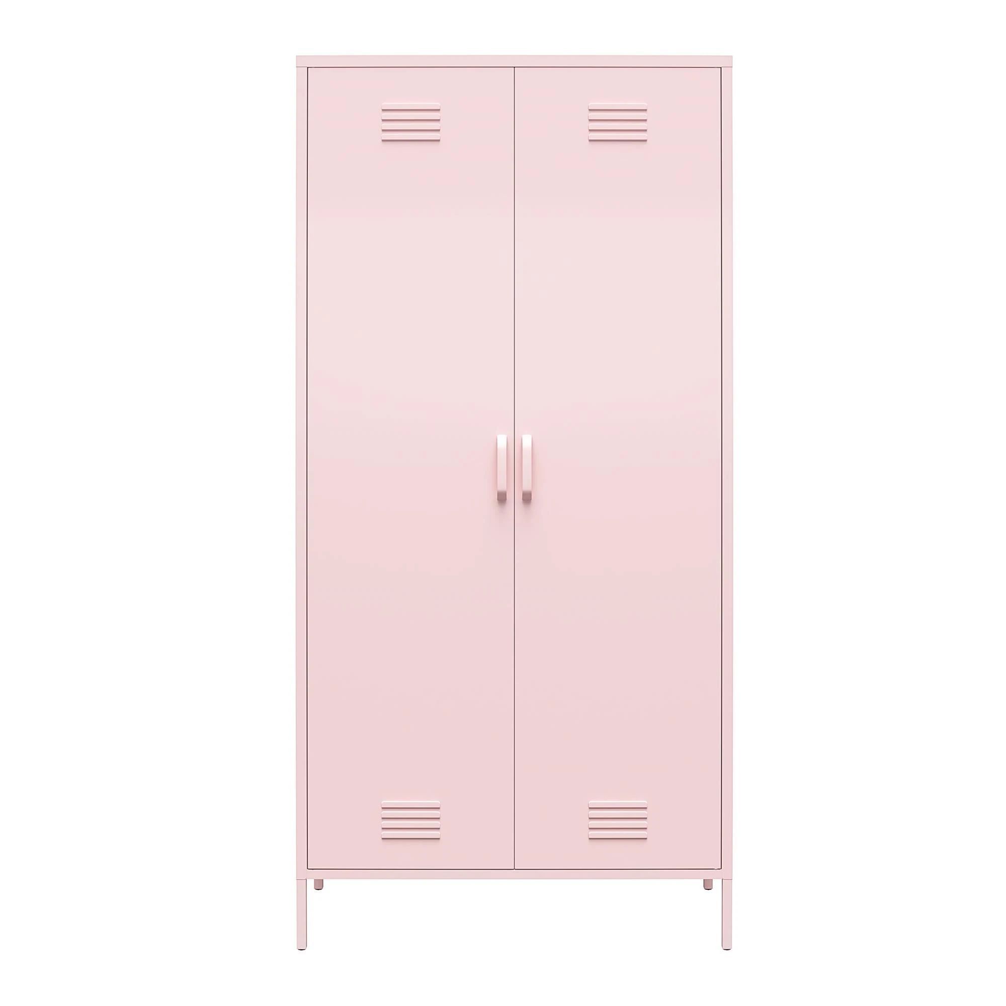 Hot selling metal cabinet 2 door new design furniture storage modern armoire steel bedroom wardrobes