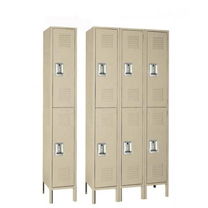 High quality bedroom America style KD structure single 2 door clothes storage cabinet school gym lockers Steel locker