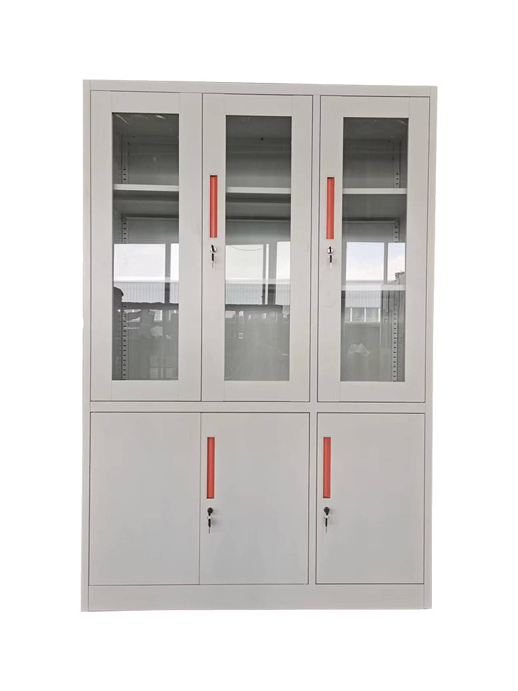 Large metal storage 6 Door file cabinet Steel Storage Cupboards With lock metal filing cabinets