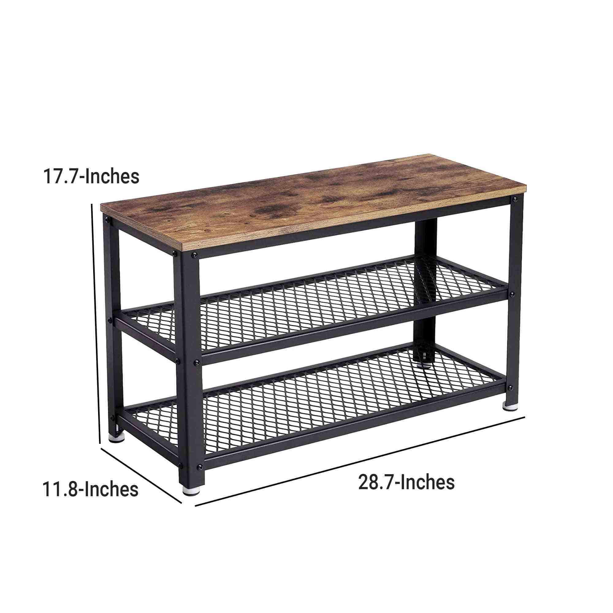 Cheap price retail storage home furniture MDF+Metal frame 2 layer with 2 Mesh shoe rack designs